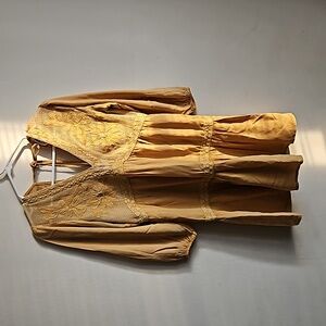 Blue island yellow boho cover-up size xs